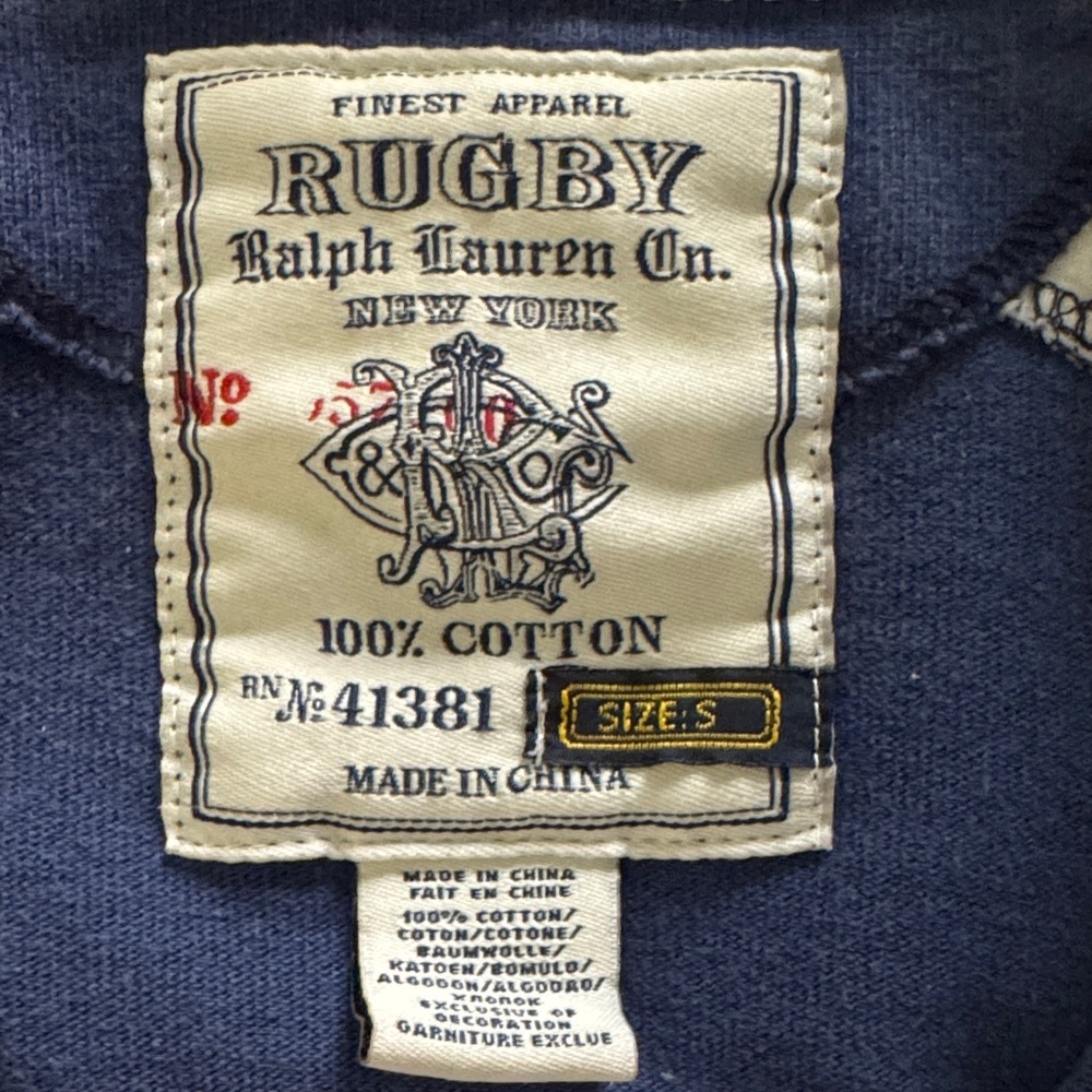 Rugby Ralph Lauren Blue and White Long Sleeve Shirt - Picture 4 of 4